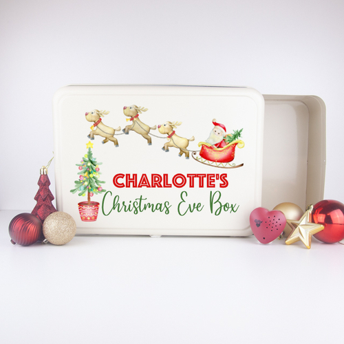 Keepsake Tin- Reindeer & Sleigh