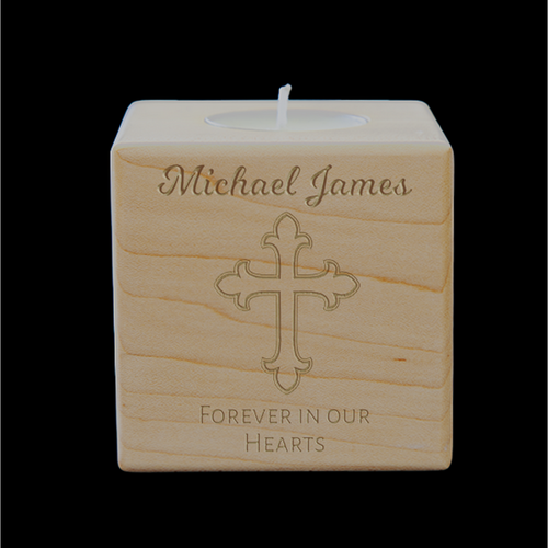 Keepsake Cube - Cross - Forever In Our Hearts