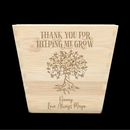 Engraved Planter Box - Helping Me Grow