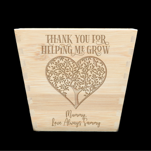 Engraved Planter Box - Helping Me Grow 2