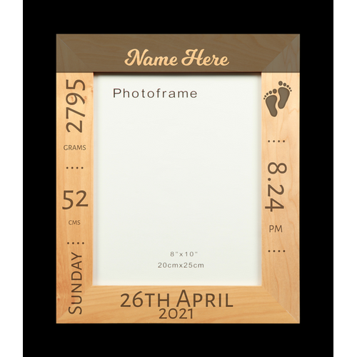 Photo Frame - Baby's Birth Details