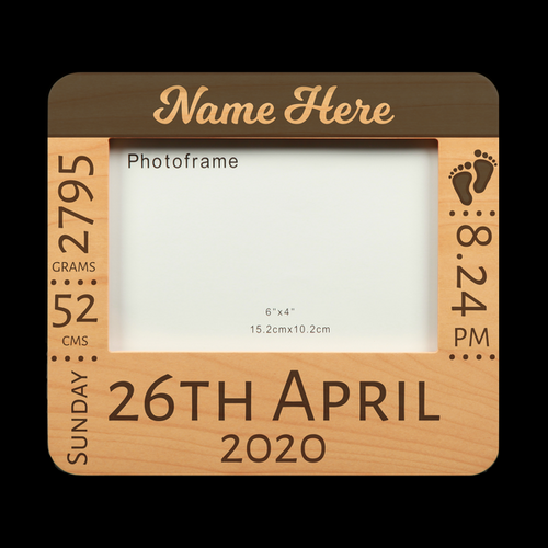 Photo Frame - Baby's Birth Details