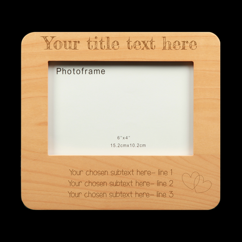 Personalised Photo Frame - Design Your Own - Text Only
