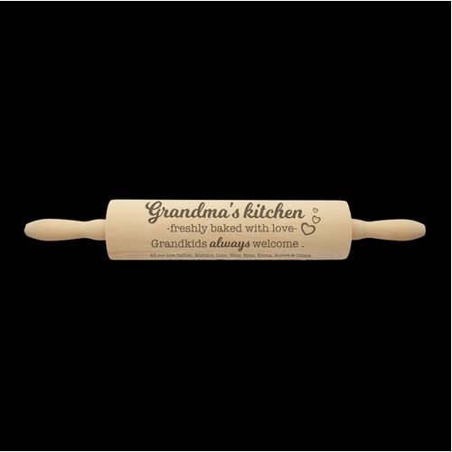 Engraved Rolling Pin - Baked With Love