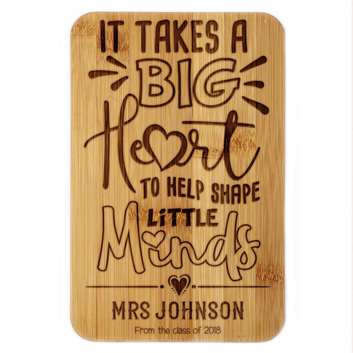 Big Hearts Shape Little Minds Teachers Plaque 