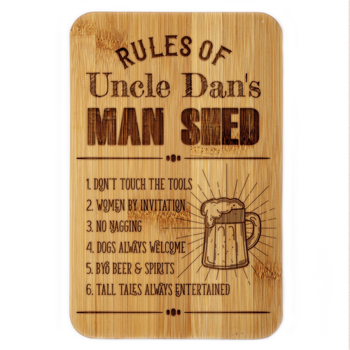 Rule's of the Man Shed Plaque 