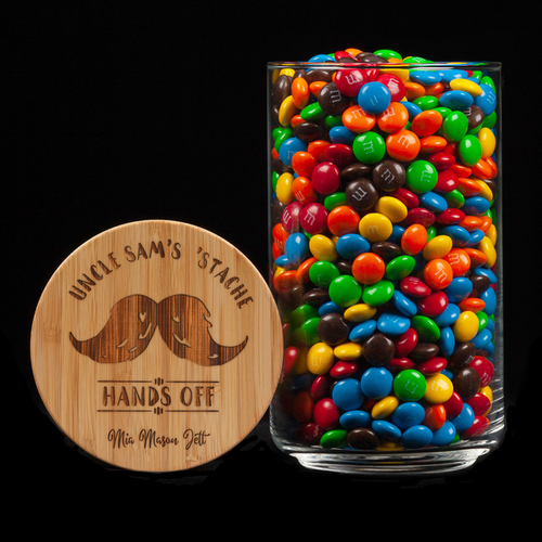 Personalised Lolly Jar - Hands Off My 'Stache