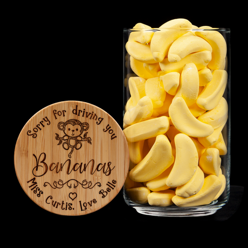 Personalised Lolly Jar - Driving You Bananas