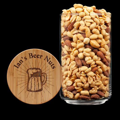 Personalised Beer Nuts Jar