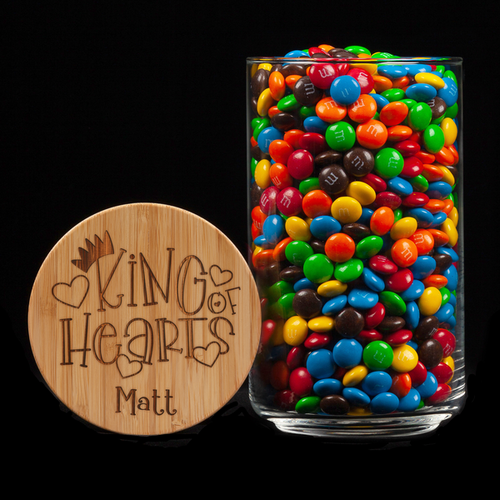 Personalised Lolly Jar - King Of Hearts
