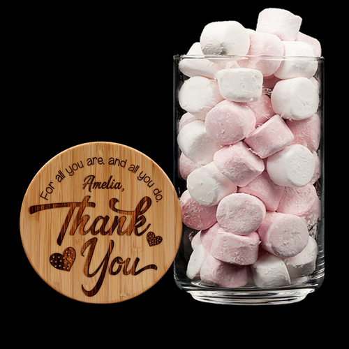 Personalised Lolly Jar - For All You Are - Thank You