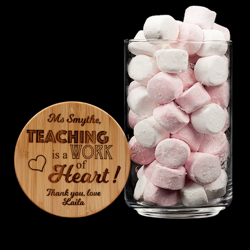 Personalised Lolly Jar - Teaching Is A Work of Heart