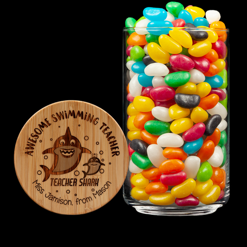 Personalised Teacher Lolly Jar - Swimming Teacher Shark