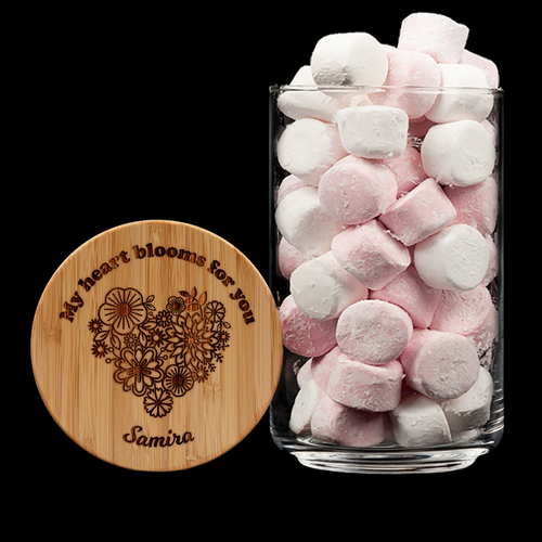 Personalised Lolly Jar - My Heart Blooms For You