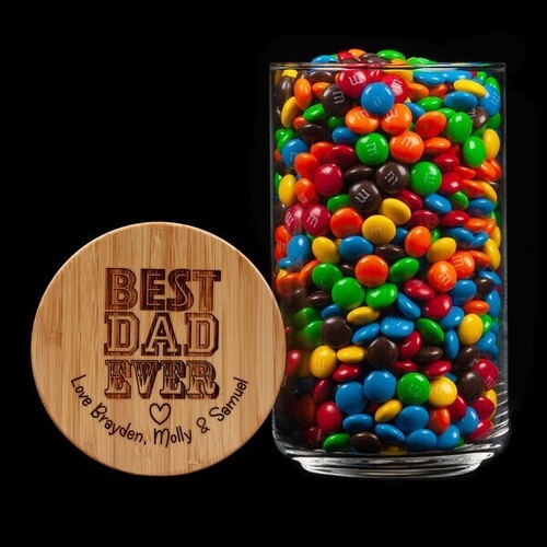 Personalised Lolly Jar - Best Dad Ever Heart
