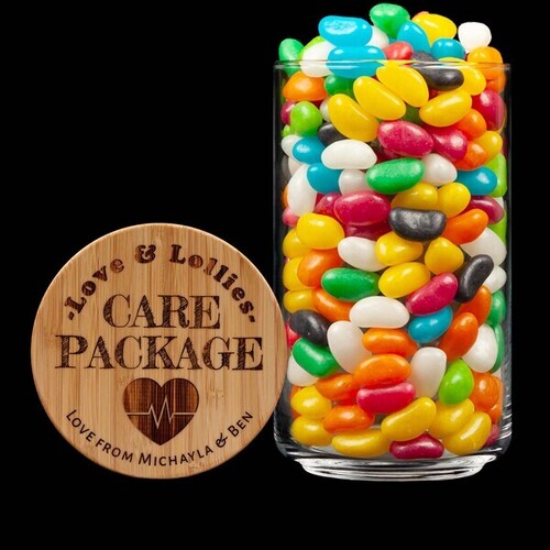 Personalised Lolly Jar - Care Package - Love & Lollies