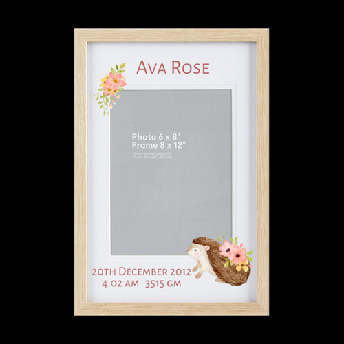 UV Printed Photo Frame - Hedgehog