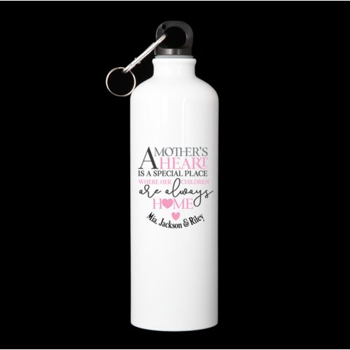 Personalised Water Bottle - A Mother's Heart