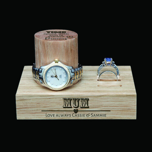 Personalised Tasmanian Oak Watch Stand - Mum